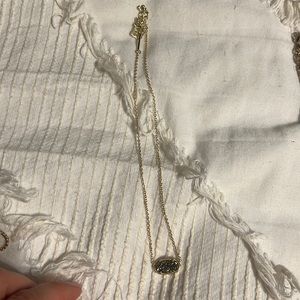 Kendra Scott gold Elise with platinum drusy